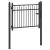 Poartă de gard HORST 100 x 75 cm Metal Negru Blocat GartenMobel Dekor