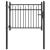 Poartă de gard HORST 100 x 75 cm Metal Negru Blocat GartenMobel Dekor