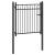 Poartă de gard HORST 100 x 100 cm Metal Negru Blocat GartenMobel Dekor