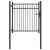 Poartă de gard HORST 100 x 100 cm Metal Negru Blocat GartenMobel Dekor