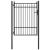 Poartă de gard HORST 100 x 125 cm Metal Negru Blocat GartenMobel Dekor