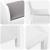 Set de lounge cu pernă 3 pcs Alb PP GartenMobel Dekor