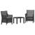 Set de lounge cu pernă 3 pcs Antracit PP GartenMobel Dekor