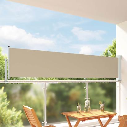 Awning lateral 100% poliester, fier, oțel GartenMobel Dekor