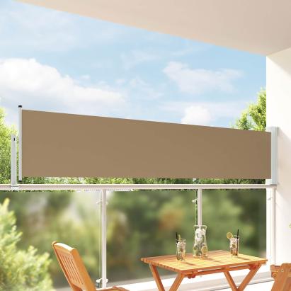 Awning lateral 100% poliester, fier, oțel GartenMobel Dekor