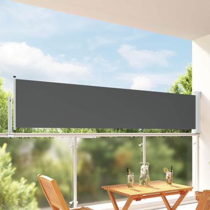 Awning lateral 100% poliester, fier, oțel GartenMobel Dekor