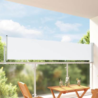 Awning lateral 100% poliester, fier, oțel GartenMobel Dekor