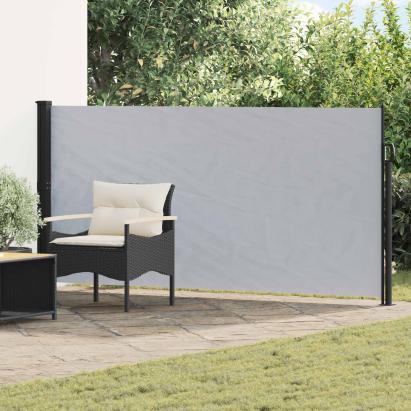 Jaluzea laterală retractabilă Gri 600 x 140 cm Poliester GartenMobel Dekor