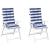 Perne pentru exterior 2 pcs Albastru și Alb 120 x 50 x 7 cm GartenMobel Dekor