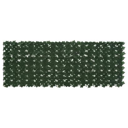 Ecran de balcon cu frunze verde 200x75 cm, paravan intimitate exterior