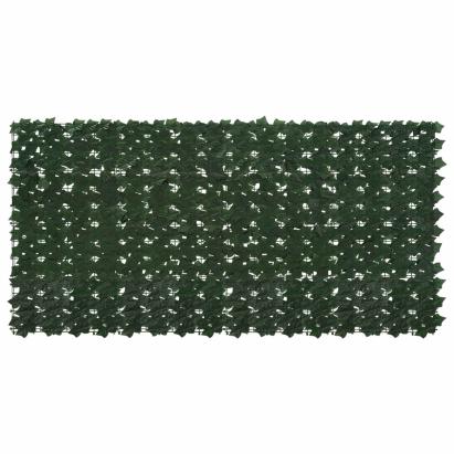 Ecran de balcon cu frunze verde inchis 200x100 cm, pentru intimitate