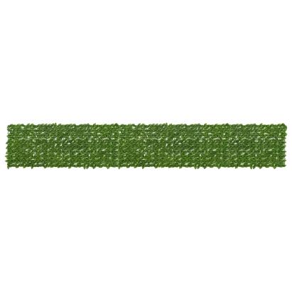 Ecran de balcon cu frunze decorative, verde, 500 x 75 cm