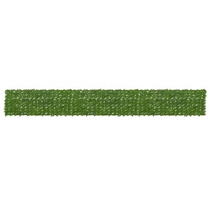 Ecran de balcon cu frunze decorative verde, 600 x 75 cm, rezistent UV