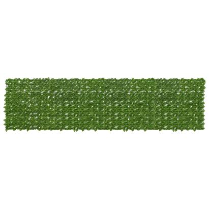 Ecran de balcon cu frunze decorative verde, 400 x 100 cm