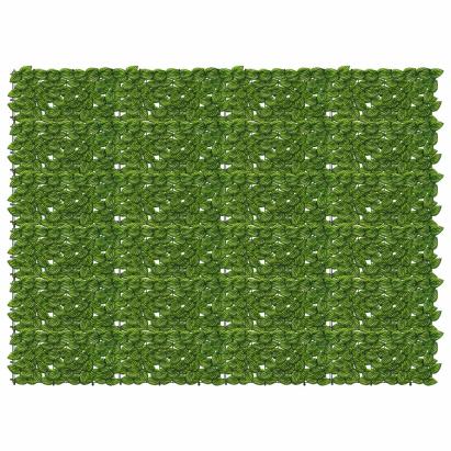 Ecran de balcon cu frunze decorative verde, 200 x 150 cm, pentru intimitate