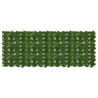 Ecran de balcon cu frunze decorative verde, 200 x 75 cm, rezistent UV