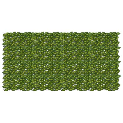 Ecran de balcon cu frunze decorative, verde, 200 x 100 cm