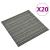 Covor 20 pcs Anthracit în dungi 50 x 50 cm 100% polipropilenă GartenMobel Dekor