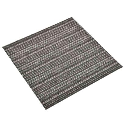 Covor 20 pcs Anthracit în dungi 50 x 50 cm 100% polipropilenă GartenMobel Dekor