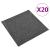 Covor 20 pcs Antracit 50 x 50 cm 100% polipropilenă GartenMobel Dekor