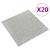 Covor 20 pcs Gri deschis 50 x 50 cm 100% polipropilenă GartenMobel Dekor