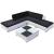 Set mobilier de grădină cu perne, 6 piese, alb, poliratan GartenMobel Dekor