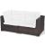 Set mobilier de grădină cu perne, 5 piese, maro, poliratan GartenMobel Dekor