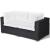 Set mobilier de grădină cu perne, 5 piese, negru, poliratan GartenMobel Dekor