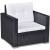 Set mobilier de grădină cu perne, 6 piese, negru, poliratan GartenMobel Dekor