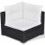 Set mobilier de grădină cu perne, 6 piese, negru, poliratan GartenMobel Dekor
