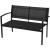 Set mobilier de grădină, 4 piese, negru, textilenă GartenMobel Dekor