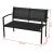 Set mobilier de grădină, 4 piese, negru, textilenă GartenMobel Dekor