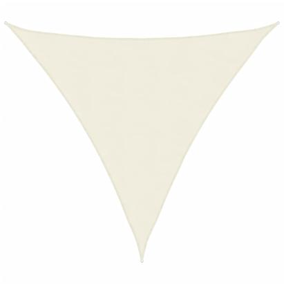 Parasolar din țesătură oxford, triunghiular, 5 x 5 x 5 m, crem  GartenMobel Dekor