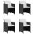 Set mobilier de exterior cu perne, 9 piese, negru, poliratan GartenMobel Dekor