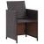 Set mobilier de exterior cu perne, 5 piese, maro, poliratan GartenMobel Dekor