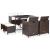 Set mobilier de exterior cu perne, 9 piese, maro, poliratan GartenMobel Dekor
