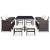 Set mobilier de exterior cu perne, 11 piese, maro, poliratan GartenMobel Dekor
