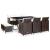 Set mobilier de exterior cu perne, 11 piese, maro, poliratan GartenMobel Dekor