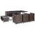 Set mobilier de exterior cu perne, 11 piese, maro, poliratan GartenMobel Dekor
