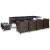 Set mobilier de exterior cu perne, 13 piese, maro, poliratan GartenMobel Dekor