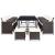 Set mobilier de exterior cu perne, 13 piese, maro, poliratan GartenMobel Dekor