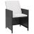 Set mobilier de exterior, 9 piese negru, poliratan, lemn acacia GartenMobel Dekor