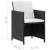 Set mobilier de exterior cu perne, 9 piese, negru, poliratan GartenMobel Dekor