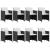 Set mobilier de exterior cu perne, 9 piese, negru, poliratan GartenMobel Dekor