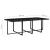 Set mobilier de exterior cu perne, 13 piese, negru, poliratan GartenMobel Dekor