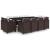 Set mobilier de exterior cu perne, 13 piese, maro, poliratan GartenMobel Dekor