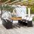 Set mobilier de exterior cu perne, 13 piese, negru, poliratan GartenMobel Dekor