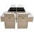 Set mobilier de exterior cu perne, 9 piese, bej, poliratan GartenMobel Dekor