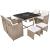 Set mobilier de exterior cu perne, 9 piese, bej, poliratan GartenMobel Dekor