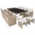 Set mobilier de exterior cu perne, 13 piese, bej, poliratan GartenMobel Dekor